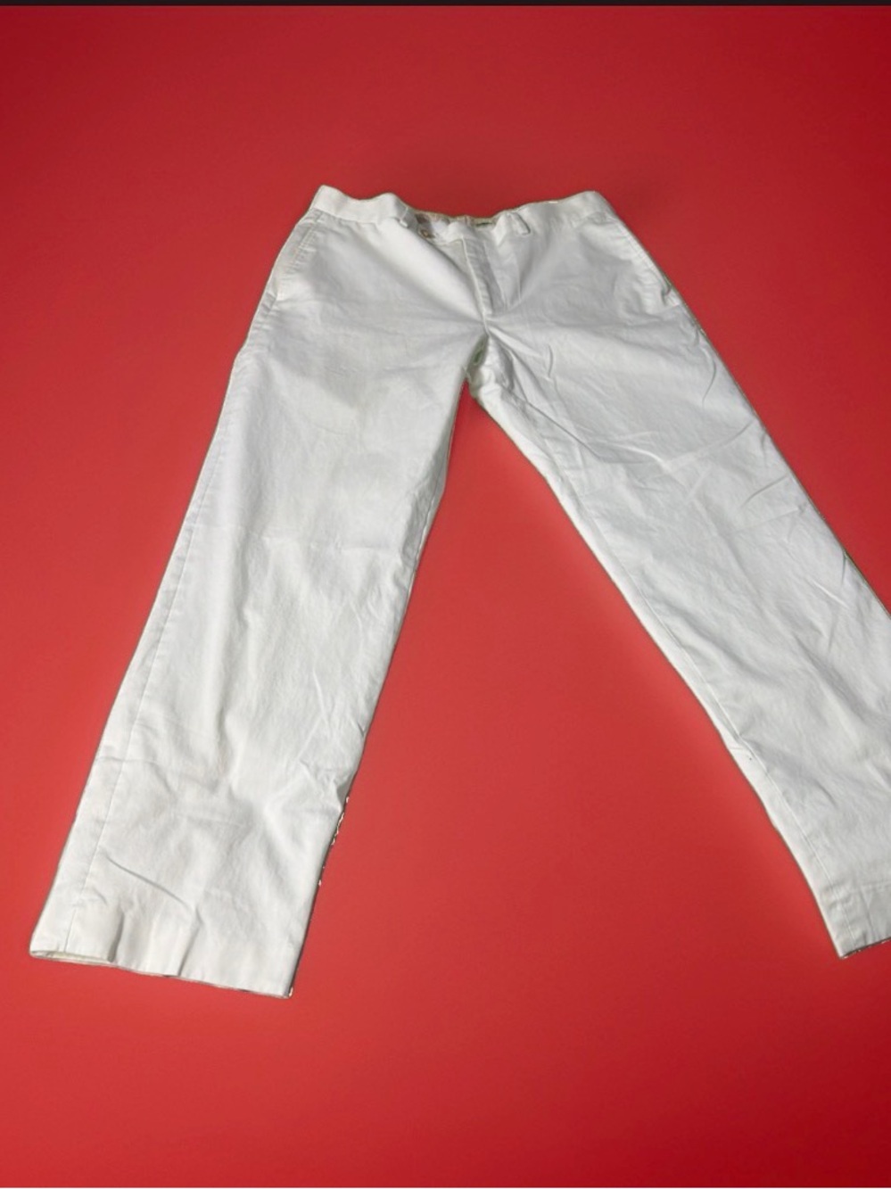 Lauren Ralph Lauren 32W x 30L  White Straight-Leg Pants